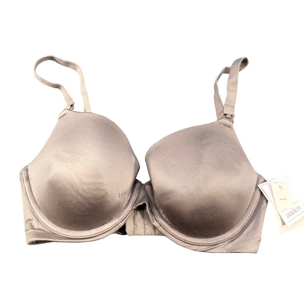 Auden Women's Size 32D Nursing Bra T-Shirt Full Coverage Rocket City Gray New